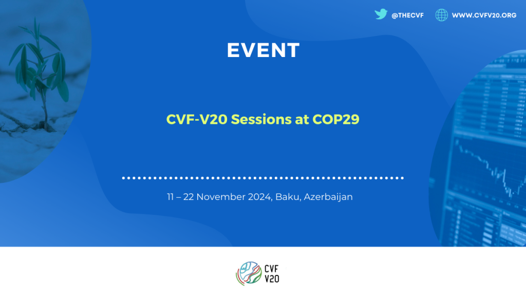 CVF-V20 Sessions at COP29 - CVFV20.Org